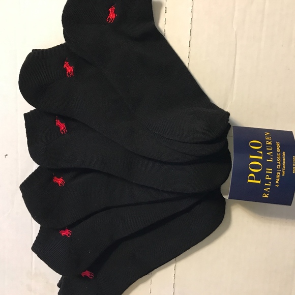 Black polo ankle socks Clearance